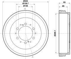 MINTEX MBD342 — Tambur de frână