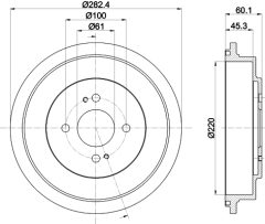 MINTEX MBD348 — Tambur de frână