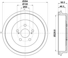 MINTEX MBD400 — Тормозной барабан