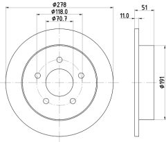 MINTEX MDC1070 — Disc de frână