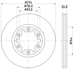 MINTEX MDC1412 — Disc de frână