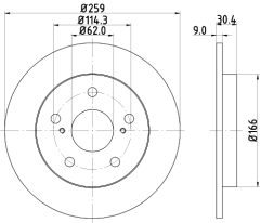 MINTEX MDC2048 — Disc de frână