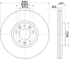 MINTEX MDC2293CMX — Disc de frână