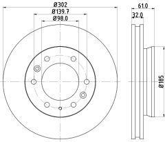 MINTEX MDC2498 — Disc de frână