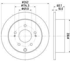 MINTEX MDC2622 — Disc de frână