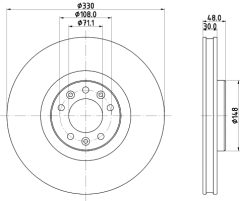MINTEX MDC2774CMX — Disc de frână