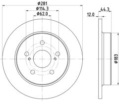 MINTEX MDC2912C — Disc de frână