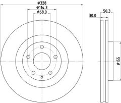 MINTEX MDC3226CMX — Disc de frână