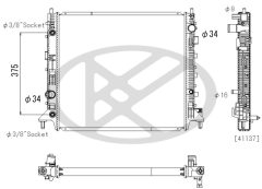 KOYORAD PL313280 — Radiator răcire motor