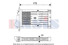 AKS DASIS 079006N — Radiator încălzire habitaclu