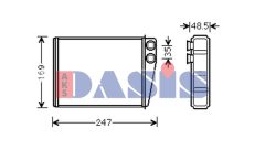 AKS DASIS 129020N — Radiator încălzire habitaclu