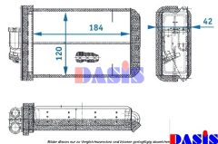 AKS DASIS 129370N — Радиатор печки