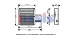 AKS DASIS 329003N — Radiator încălzire habitaclu