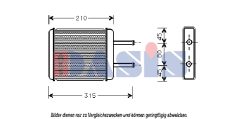 AKS DASIS 519000N — Radiator încălzire habitaclu