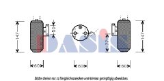 AKS DASIS 800277N — Filtru deshidrator aer condiționat