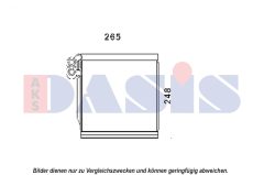 AKS DASIS 820363N — Evaporator aer condiționat