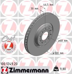 ZIMMERMANN 100.1249.20 — Disc de frână