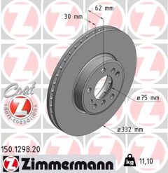 ZIMMERMANN 150.1298.20 — Disc de frână