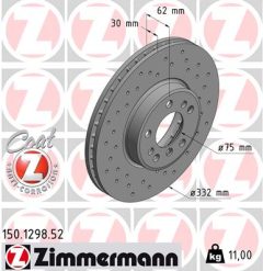 ZIMMERMANN 150.1298.52 — Disc de frână