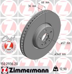 ZIMMERMANN 150.2936.20 — Тормозной диск
