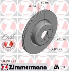 ZIMMERMANN 150.2946.20 — Тормозной диск