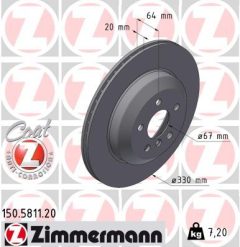 ZIMMERMANN 150.5811.20 — Тормозной диск