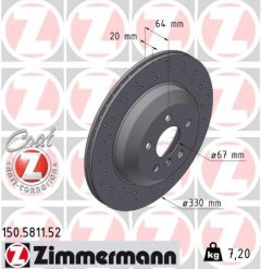 ZIMMERMANN 150.5811.52 — Тормозной диск