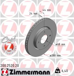 ZIMMERMANN 200.2520.20 — Тормозной диск