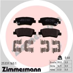 ZIMMERMANN 25337.160.1 — Колодки тормозные дисковые