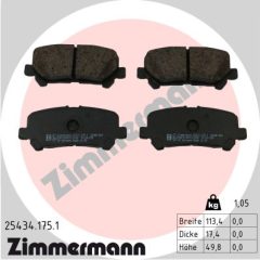 ZIMMERMANN 25434.175.1 — Колодки тормозные дисковые