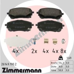 ZIMMERMANN 26149.190.2 — Plăcuțe de frână disc