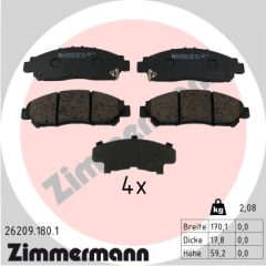 ZIMMERMANN 26209.180.1 — Колодки тормозные дисковые