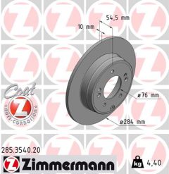 ZIMMERMANN 285.3540.20 — Тормозной диск