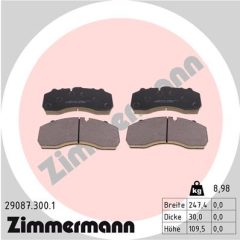 ZIMMERMANN 29087.300.1 — Колодки тормозные дисковые