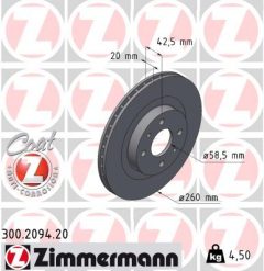 ZIMMERMANN 300.2094.20 — Тормозной диск