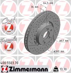 ZIMMERMANN 400.5503.70 — Тормозной диск