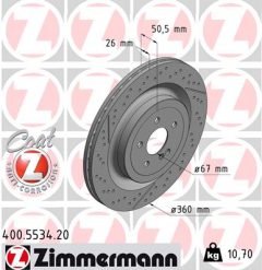 ZIMMERMANN 400.5534.20 — Тормозной диск