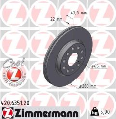 ZIMMERMANN 420.6351.20 — Тормозной диск