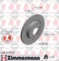 ZIMMERMANN 430.1497.20 — Тормозной диск