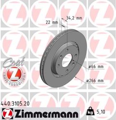 ZIMMERMANN 440.3105.20 — Тормозной диск