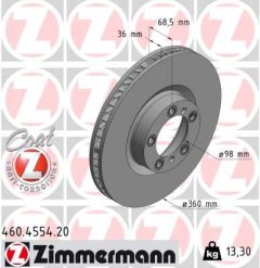 ZIMMERMANN 460.4554.20 — Тормозной диск