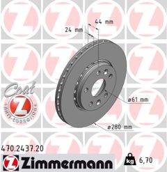 ZIMMERMANN 470.2437.20 — Тормозной диск