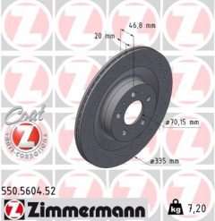 ZIMMERMANN 550.5604.52 — Тормозной диск