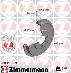ZIMMERMANN 600.1966.20 — Tambur de frână