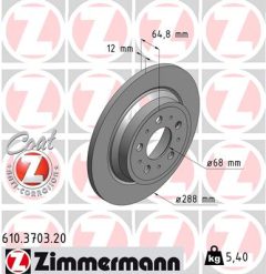 ZIMMERMANN 610.3703.20 — Disc de frână