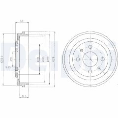 DELPHI BF136 — Тормозной барабан