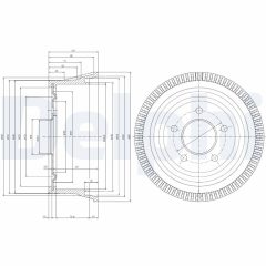 DELPHI BF387 — Тормозной барабан