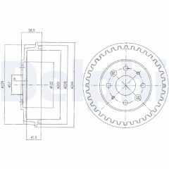 DELPHI BF396 — Tambur de frână