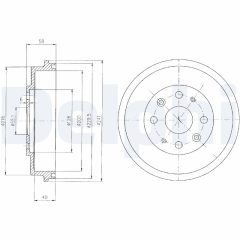 DELPHI BF456 — Tambur de frână