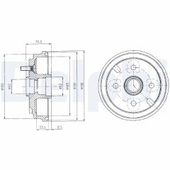 DELPHI BF462 — Tambur de frână